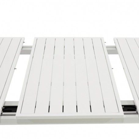 Tavolo Rettangolare Allungabile in Alluminio Bianco | Aci