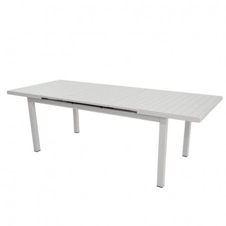 Tavolo Rettangolare Allungabile in Alluminio Bianco | Aci