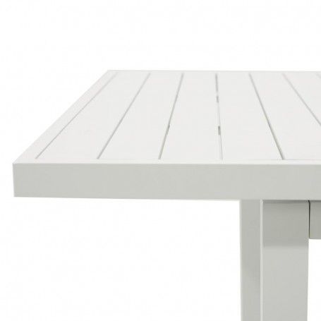 Tavolo Rettangolare Allungabile in Alluminio Bianco | Aci