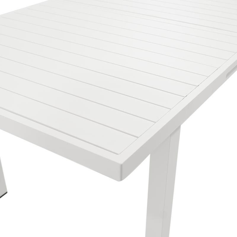 Tavolo Rettangolare Allungabile in Alluminio Bianco | Aci