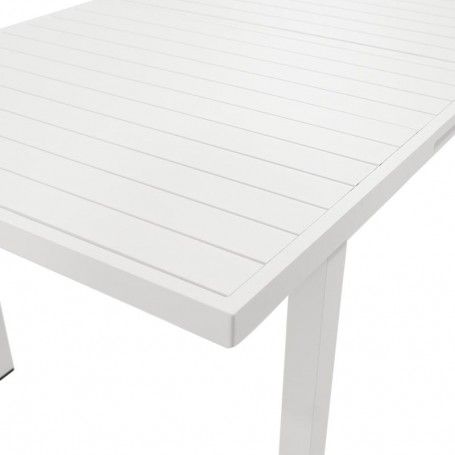 Tavolo Rettangolare Allungabile in Alluminio Bianco | Aci