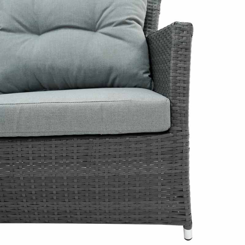 Set Divano da Giardino in Alluminio Antracite - Teseo