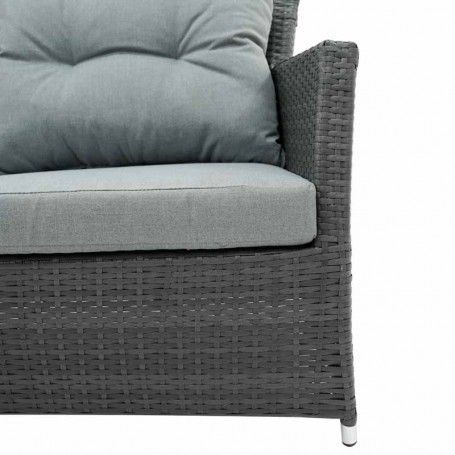 Set Divano da Giardino in Alluminio Antracite - Teseo