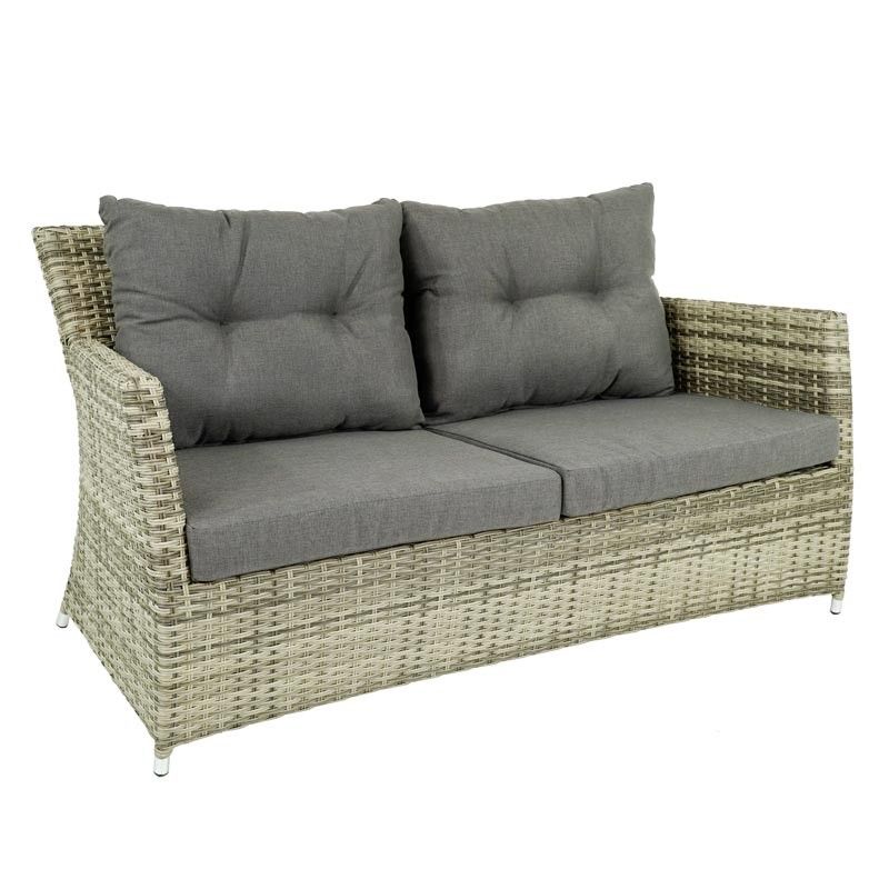 Set Divano da Giardino in Alluminio Beige - Lisandro