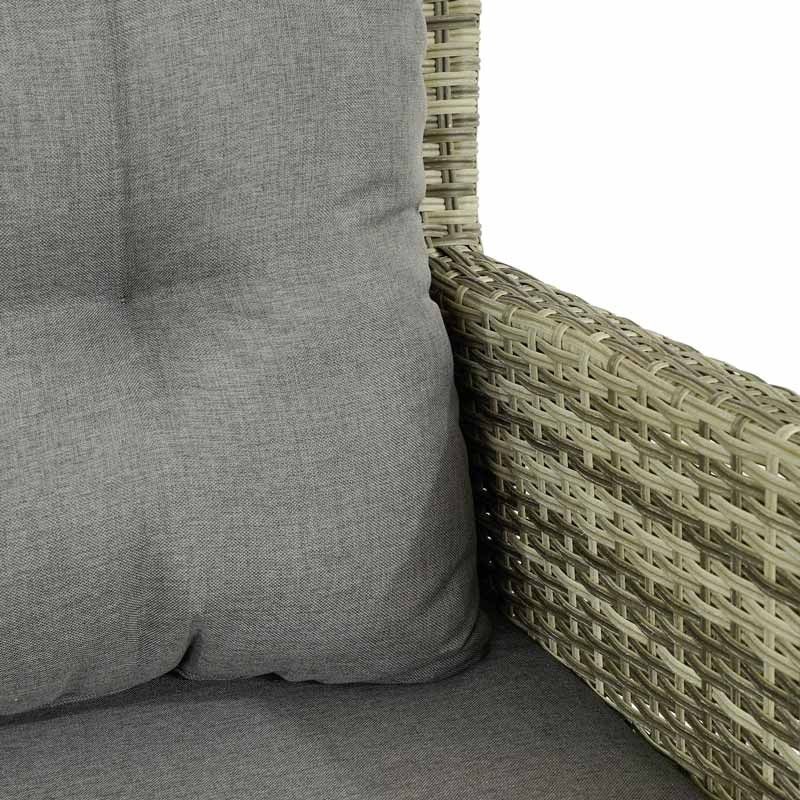 Set Divano da Giardino in Alluminio Beige - Lisandro