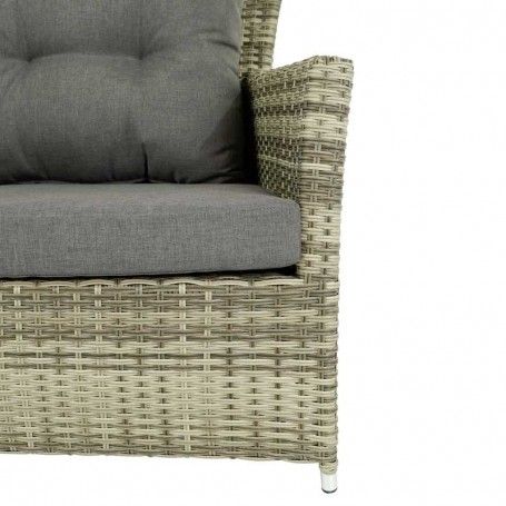 Set Divano da Giardino in Alluminio Beige - Lisandro