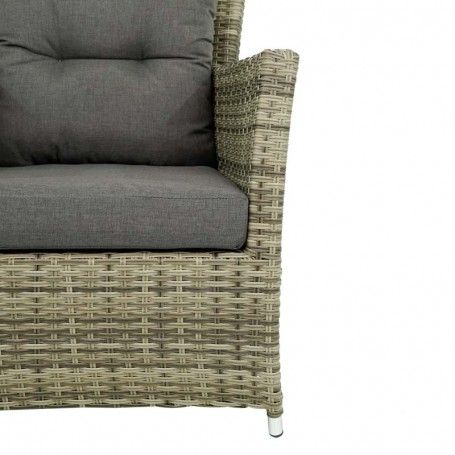 Set Divano da Giardino in Alluminio Beige - Lisandro