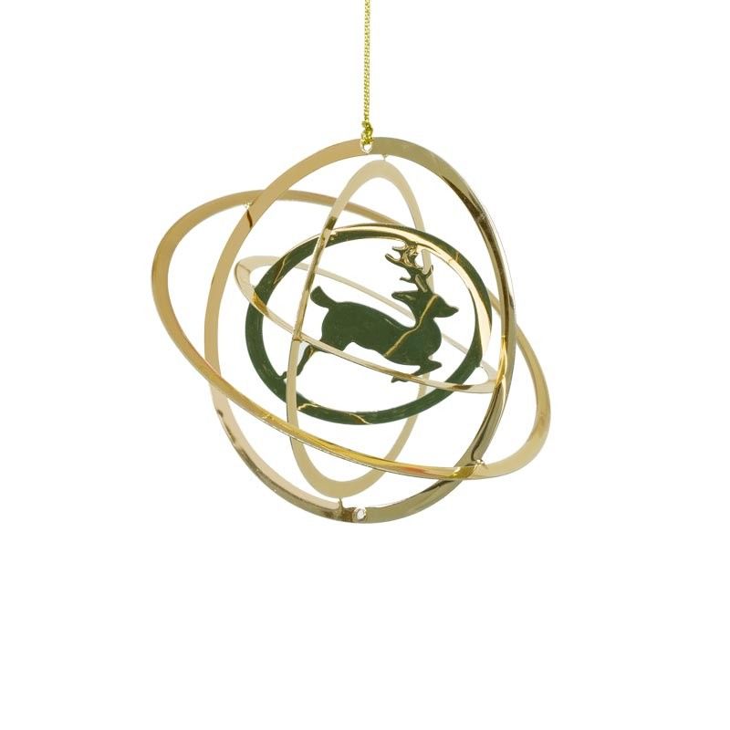 Decoro Natalizio in 3D Renna Oro