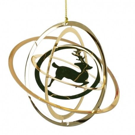 Decoro Natalizio in 3D Renna Oro