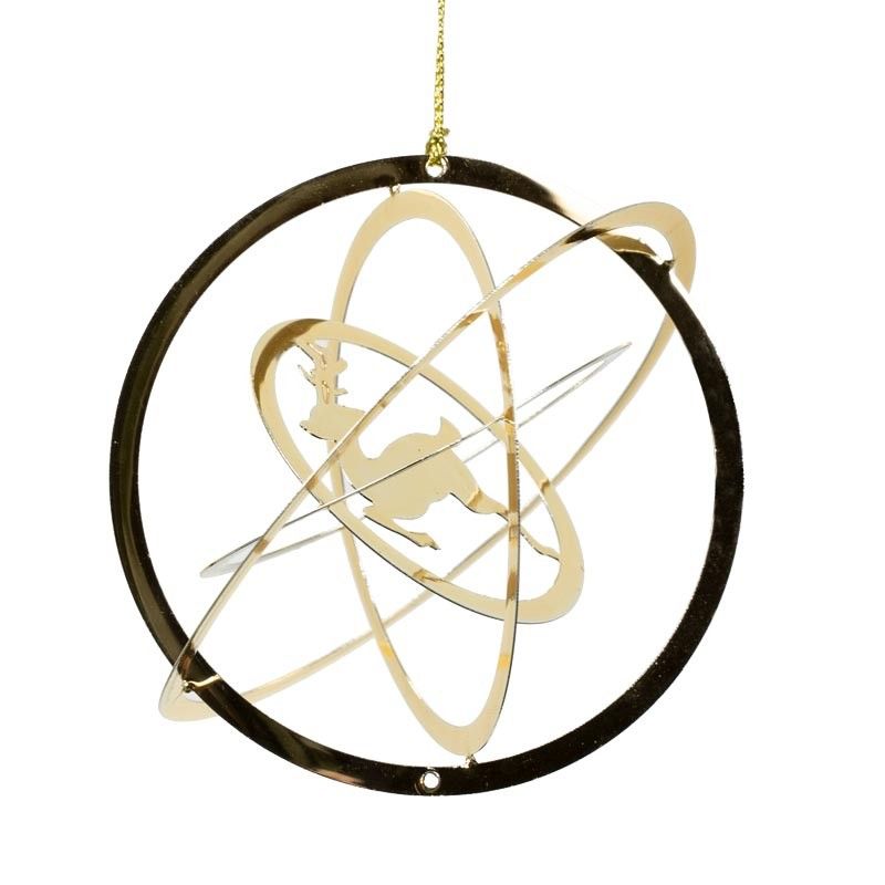 Decoro Natalizio in 3D Renna Oro