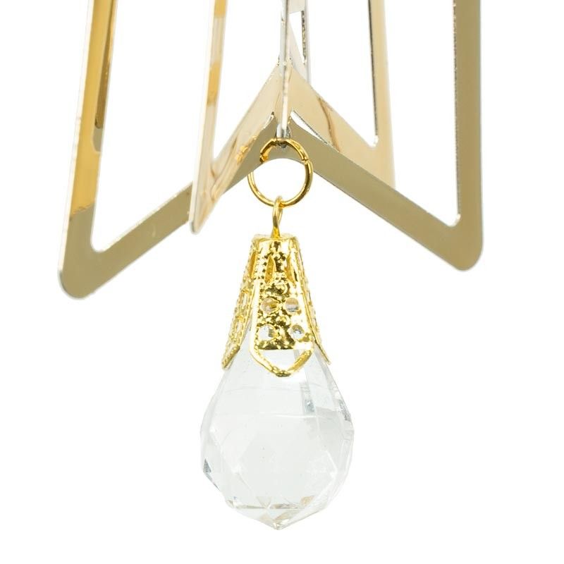 Decoro Natalizio Stella con Pendente da Appendere 11x12 cm