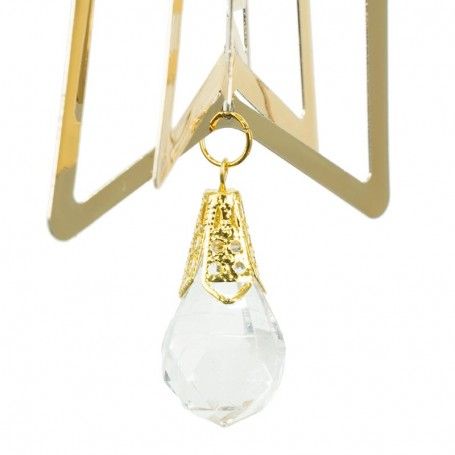 Decoro Natalizio Stella con Pendente da Appendere 11x12 cm