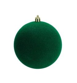 Firulab 12 Pezzi di Palline di Natale in Velluto Ornamenti per L'Albero di Natale, Ornamenti di Palline di Natale floccate Verdi, Palline di plastica infrangibili Ornamenti Decorativi da Appendere
