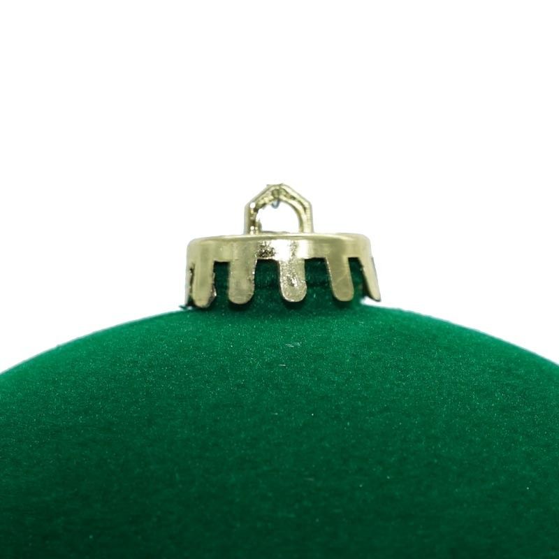 Palle di Natale in Plastica e Velluto D.15 cm Conf. da 3 Pezzi