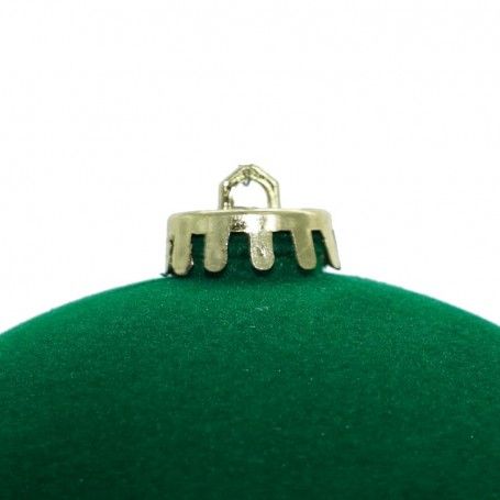 Palle di Natale in Plastica e Velluto D.15 cm Conf. da 3 Pezzi