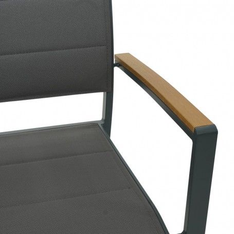 Tavolo Rettangolare per Esterni in Alluminio Antracite - Osiride