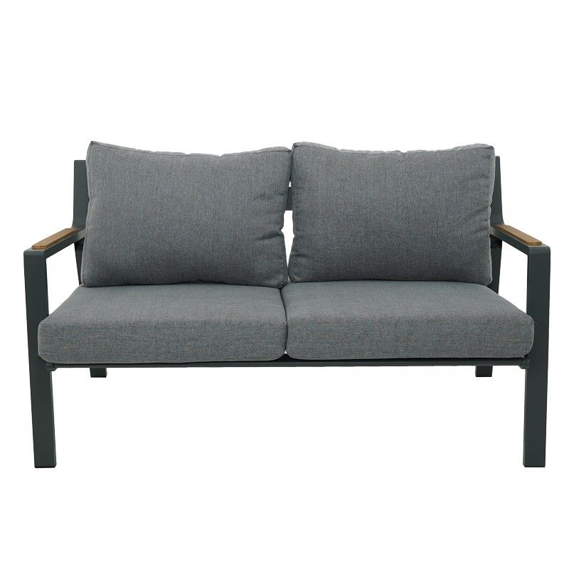 Set Divano da Giardino in Alluminio Antracite - Amon