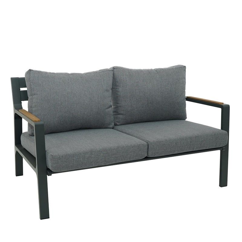 Set Divano da Giardino in Alluminio Antracite - Amon