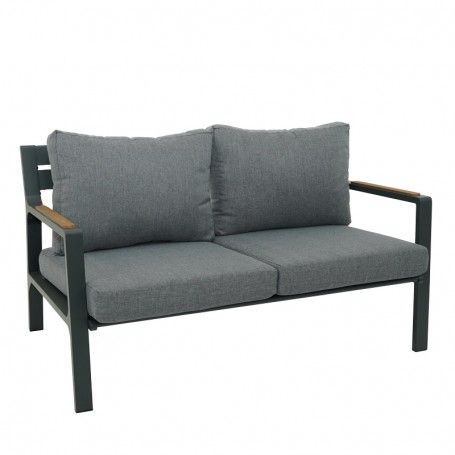 Set Divano da Giardino in Alluminio Antracite - Amon