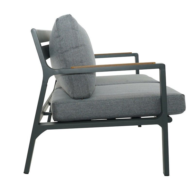 Set Divano da Giardino in Alluminio Antracite - Amon