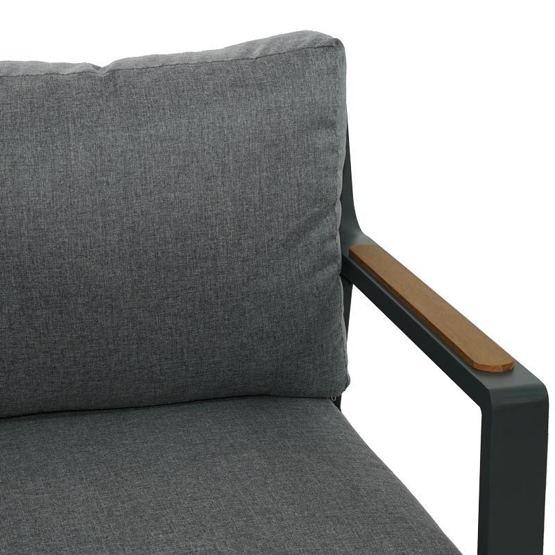 Set Divano da Giardino in Alluminio Antracite - Amon