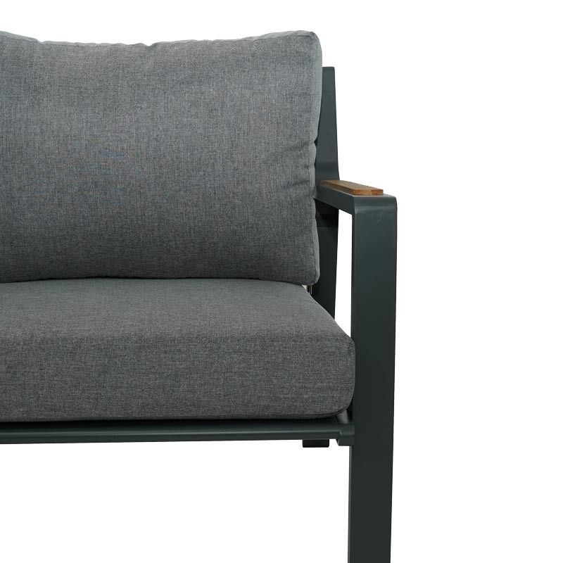 Set Divano da Giardino in Alluminio Antracite - Amon