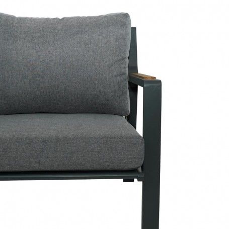 Set Divano da Giardino in Alluminio Antracite - Amon