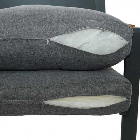 Set Divano da Giardino in Alluminio Antracite - Amon