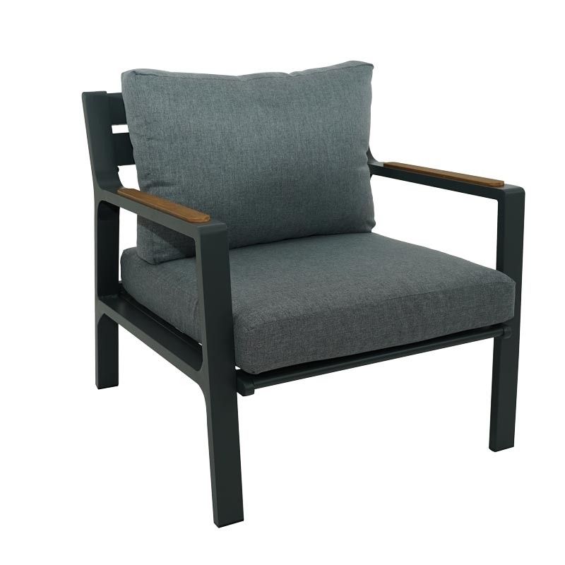 Set Divano da Giardino in Alluminio Antracite - Amon