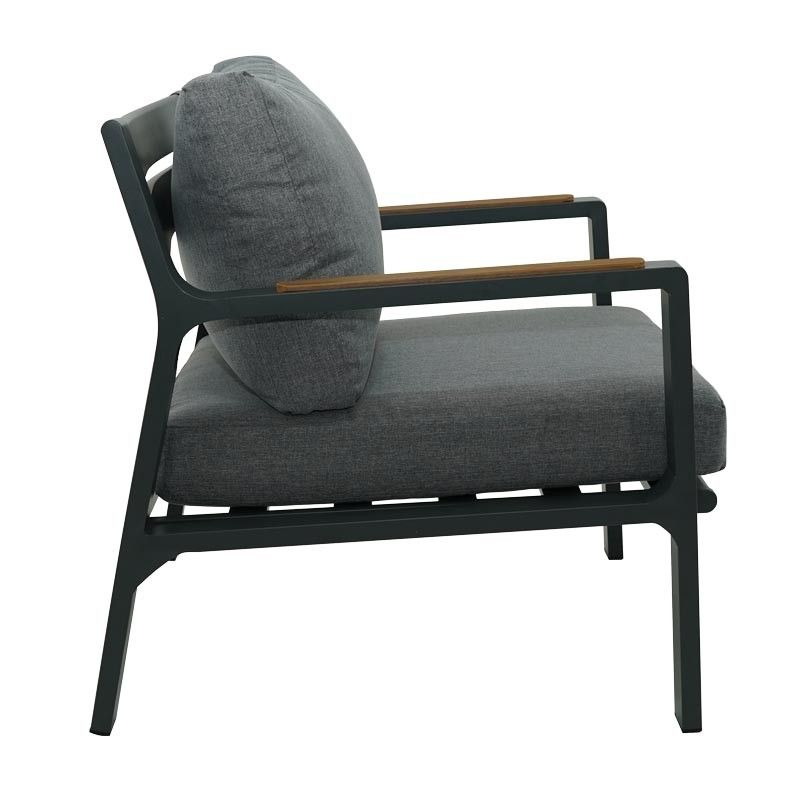 Set Divano da Giardino in Alluminio Antracite - Amon