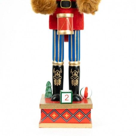 Orso Schiaccianoci Natalizio con Tamburo H.36 cm