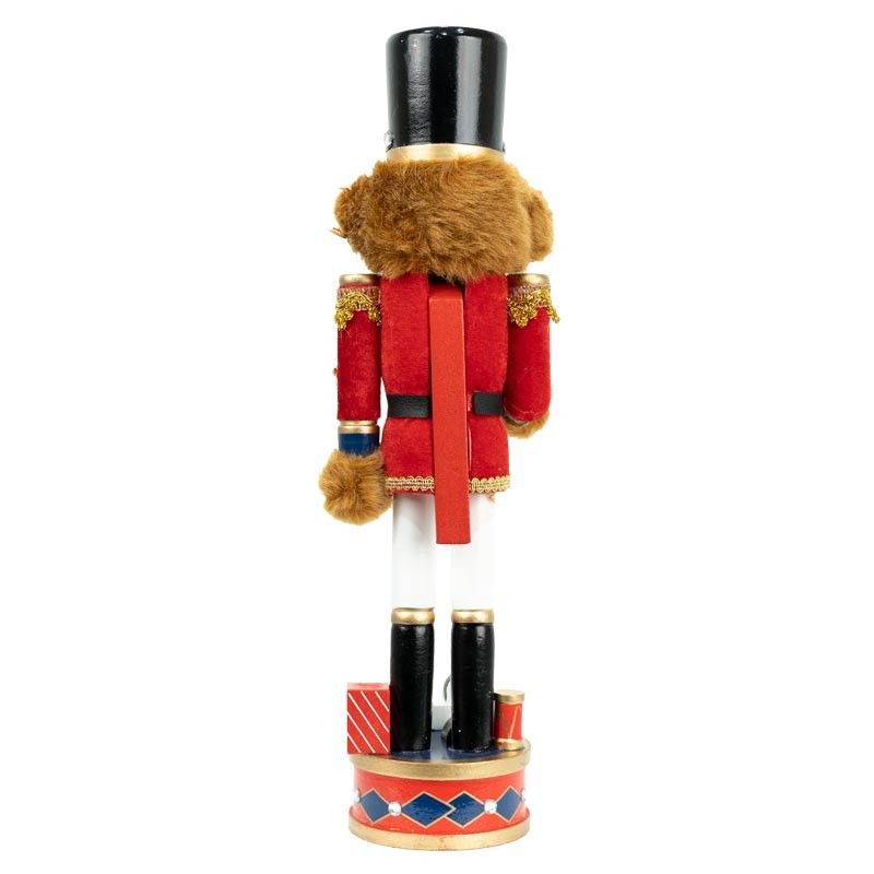 Orso Schiaccianoci Natalizio con Tromba H.36 cm