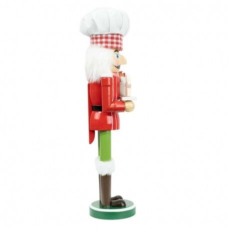 Schiaccianoci Natalizio Chef con Vassoio e Biscotti H.38 cm
