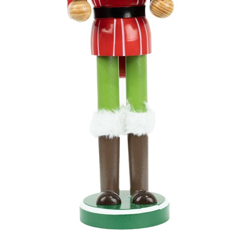 Schiaccianoci Natalizio Chef con Vassoio e Biscotti H.38 cm