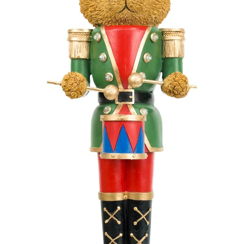 Orso Schiaccianoci Natalizio con Tamburo H.46 cm