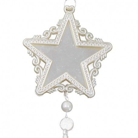 Specchietto Natalizio a Stella con Pendente Perlato