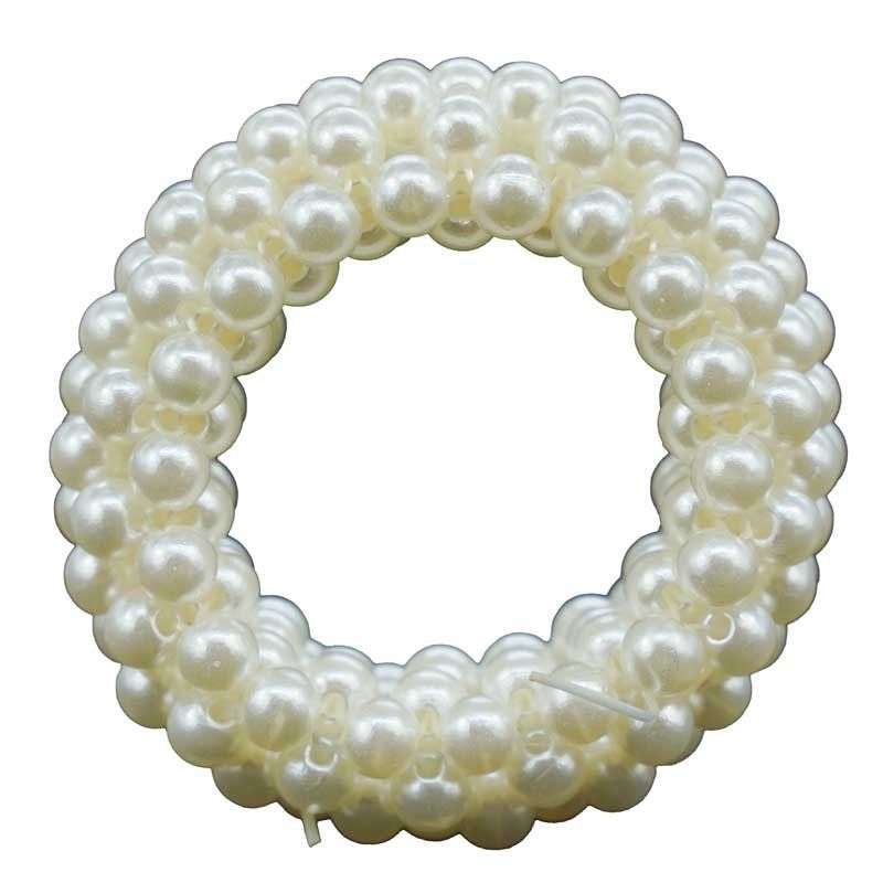 Porta Tovaglioli Natalizi con Perline Bianche Conf. da 4 Pz