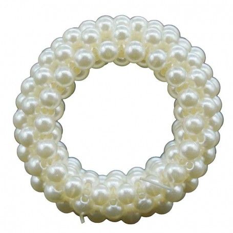 Porta Tovaglioli Natalizi con Perline Bianche Conf. da 4 Pz