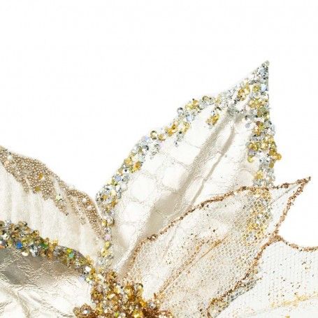 Stella di Natale in Velluto Beige e Oro H.61 cm