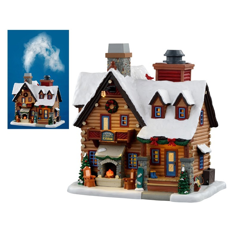 Thicket Falls Cabin Effetto Fumo con Alimentatore 4.5V - Lemax 05698