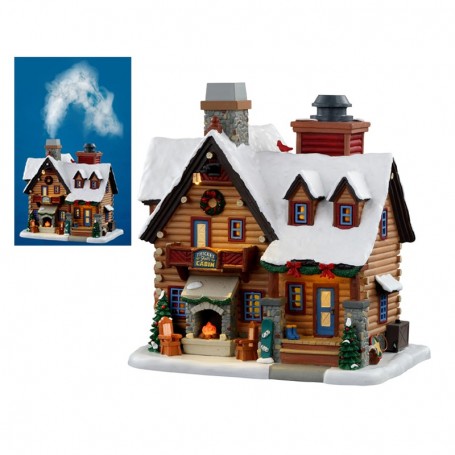 Thicket Falls Cabin Effetto Fumo con Alimentatore 4.5V - Lemax 05698