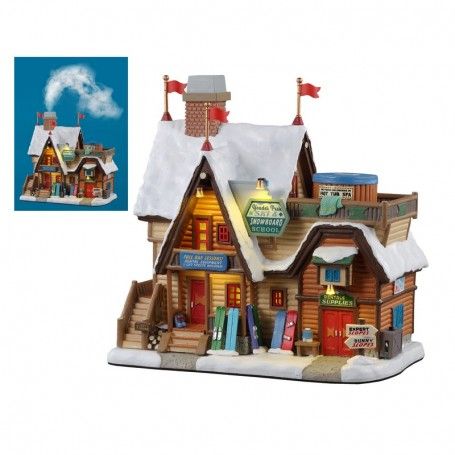 Yonder Peak Ski & Snowboard School Effetto Fumo con Alimentatore 4.5V - Lemax 15743