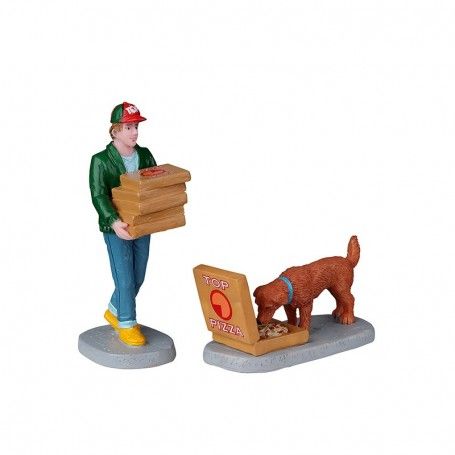 Top Pizza Delivery Set Of 2 - Lemax 22113