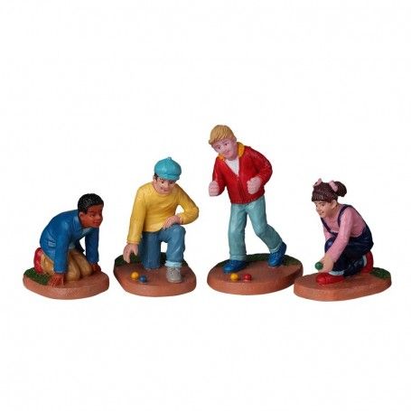 Marbles Champ Set Of 4 - Lemax 22118
