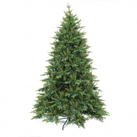 Albero di Natale Abete Verde con Luci Led in Pe+Pvc H.180/300 cm Apertura ad Ombrello - Luxury