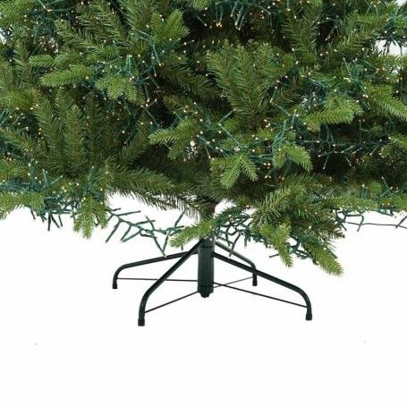 Albero di Natale Abete Verde con Luci Led in Pe+Pvc H.180/300 cm Apertura ad Ombrello - Luxury