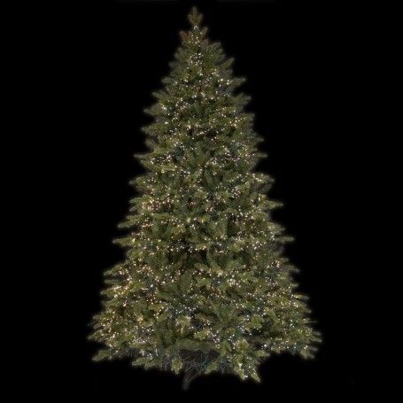Albero di Natale Abete Verde con Luci Led in Pe+Pvc H.180/300 cm Apertura ad Ombrello - Luxury