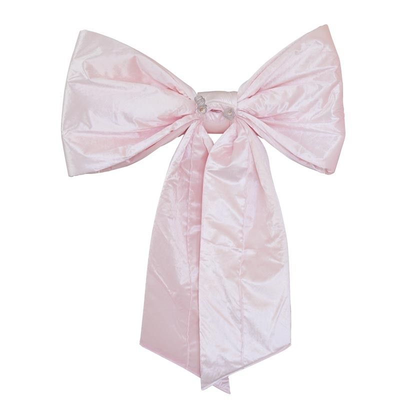 Fiocco Natalizio con Ganci in Velluto Rosa 4 Misure