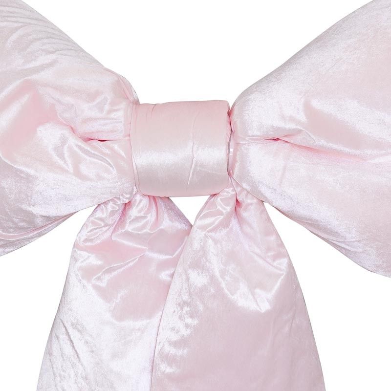 Fiocco Natalizio con Ganci in Velluto Rosa 4 Misure