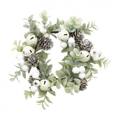 Girocandela Natalizio con Pigne e Bacche D.9 cm